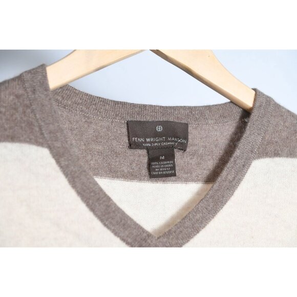 Fenn Wright Manson 2 Ply Cashmere Brown and Ivory Sweater Womens Size M - Picture 2 of 11